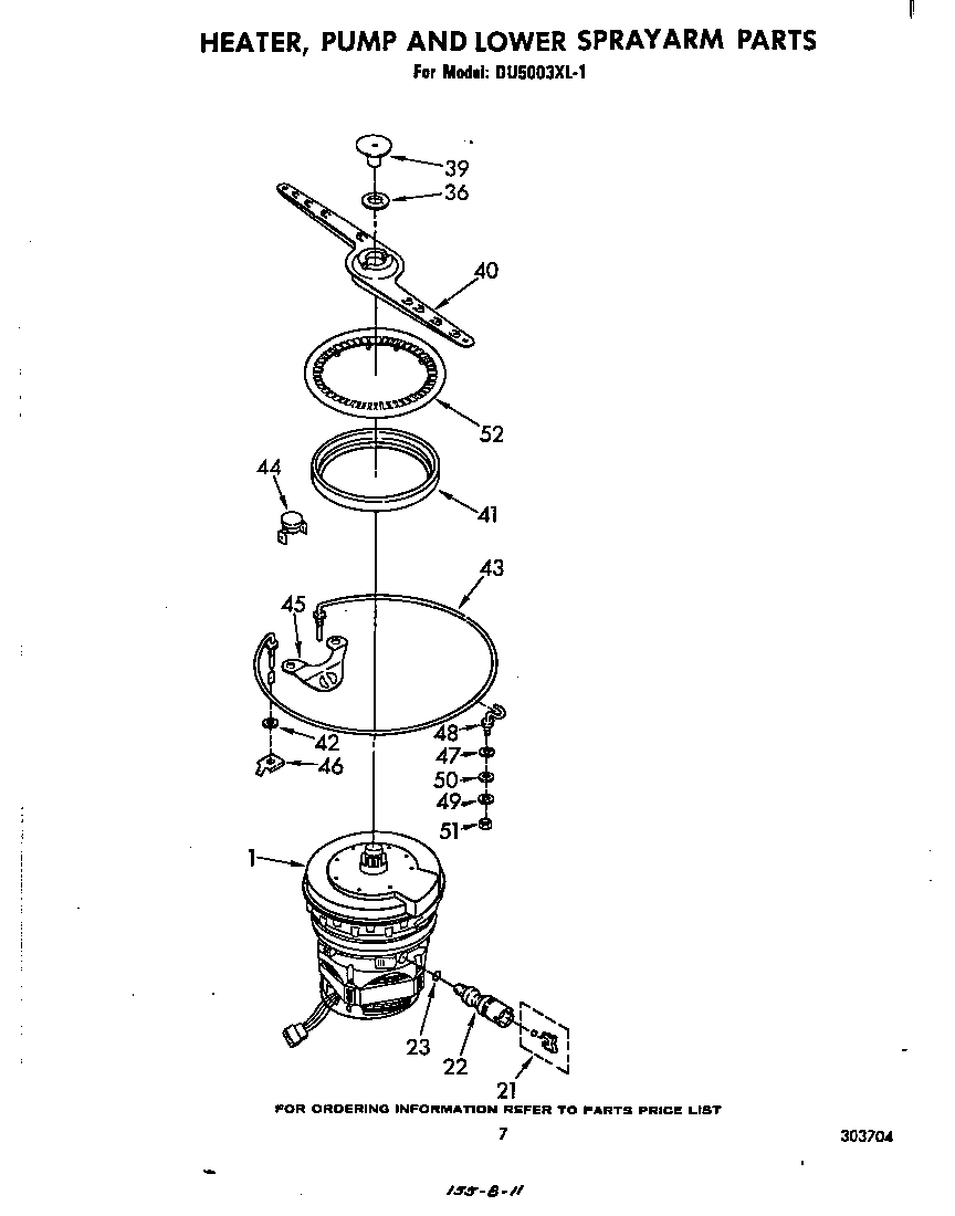 Heater,pump and lower sprayarm