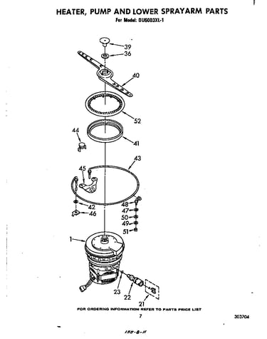 Heater,pump and lower sprayarm