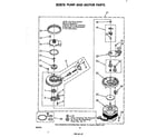 Whirlpool DU5003XL1 pump and motor diagram