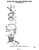 Heater, pump and lower spray arm