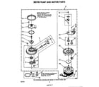 Whirlpool GDU3024XLW1 302740 pump and motor diagram
