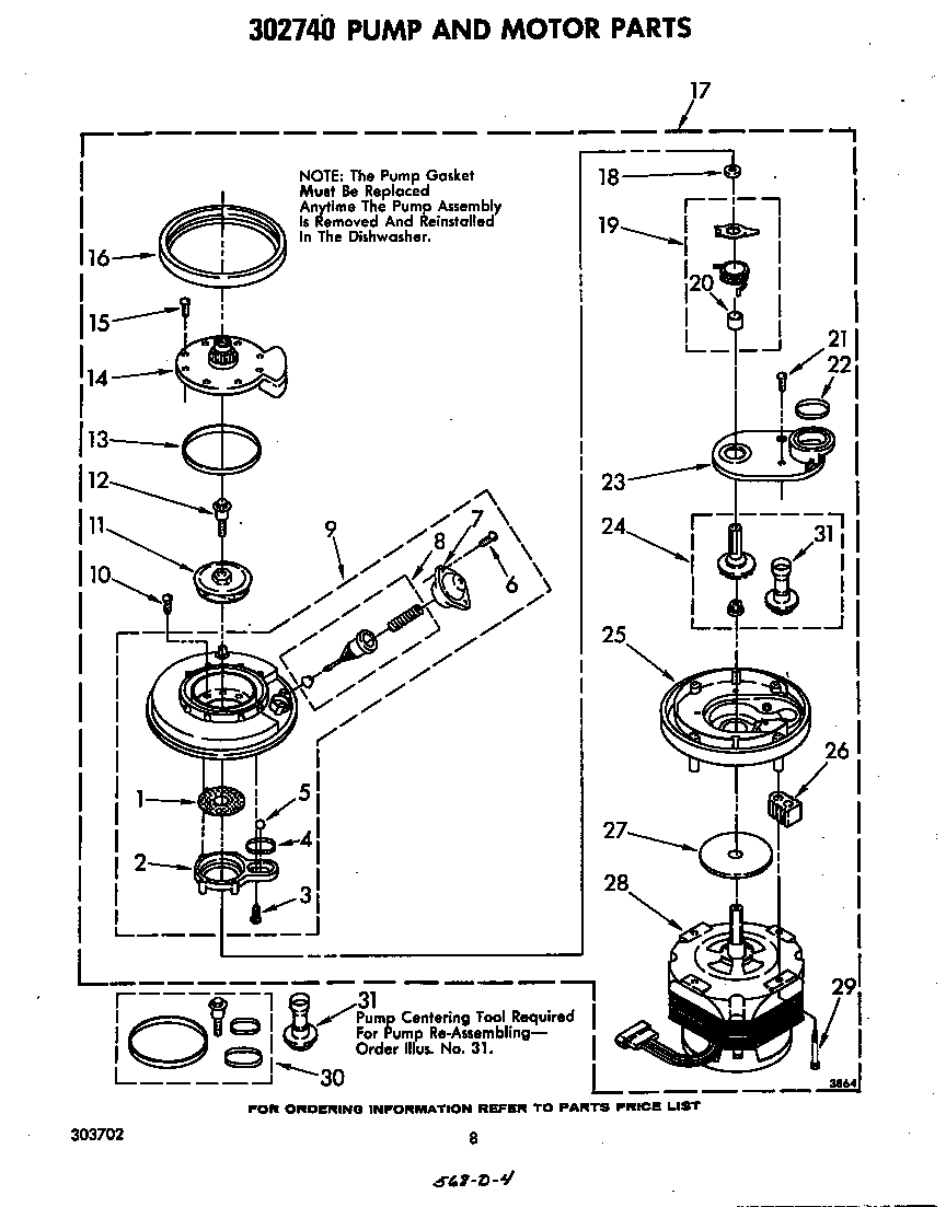 302740 pump and motor