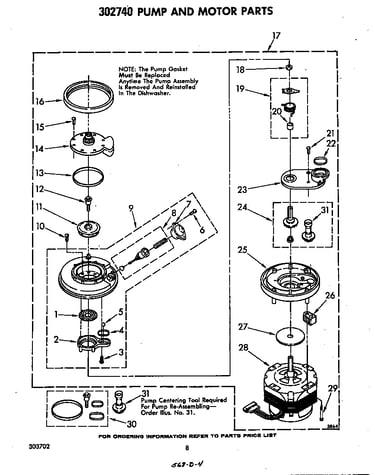 302740 pump and motor