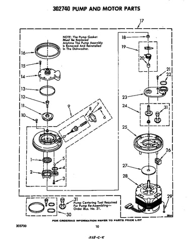 302740 pump and motor