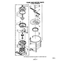 Whirlpool DU1098XLW1 pump and motor diagram