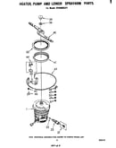 Heater, pump and lower spray arm