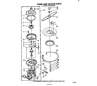 Whirlpool DU1098XLW0 pump and motor diagram