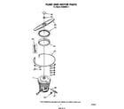 Whirlpool DU5000XL1 pump and motor diagram