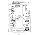 Whirlpool GDU3024XLW0 302740 pump and motor diagram