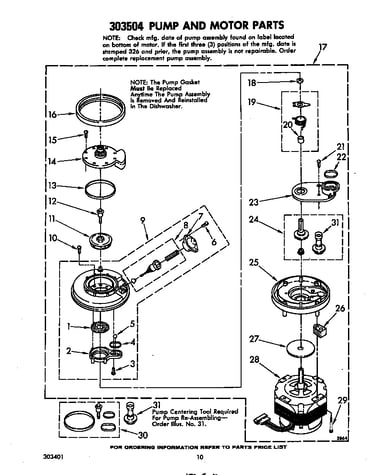 303504 pump and motor