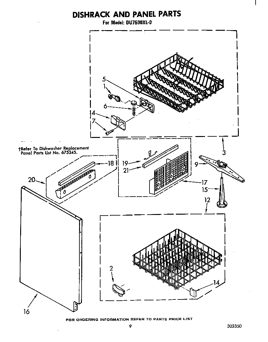 Dishrack and panel