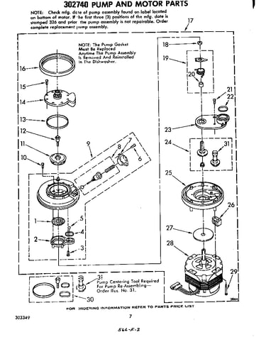 302740 pump and motor