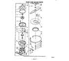 Whirlpool DU3000XL0 pump and motor diagram
