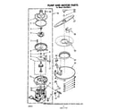 Whirlpool SHU75042 pump and motor diagram