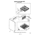 Whirlpool SHU75042 dishrack and panel diagram