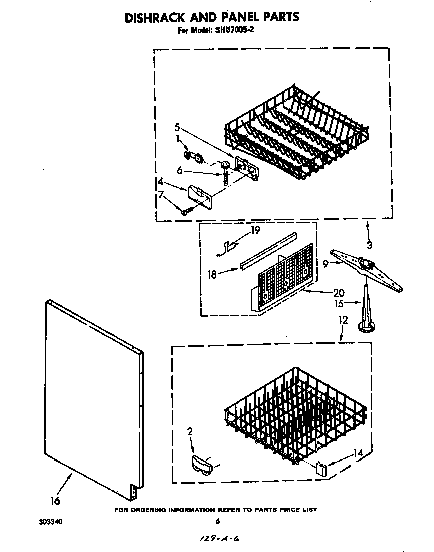 Dishrack and panel