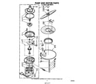 Whirlpool SHF7884P2 pump and motor diagram