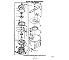 Whirlpool SHF5584P2 pump and motor diagram