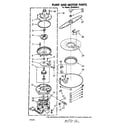 Whirlpool SHU55042 pump and motor diagram