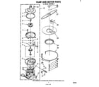 Whirlpool SHU40041 pump and motor diagram