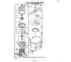 Whirlpool SHF3804W2 pump and motor diagram