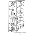 Whirlpool SHU30141 pump and motor diagram
