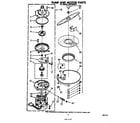 Whirlpool SHF5584P1 pump and motor diagram