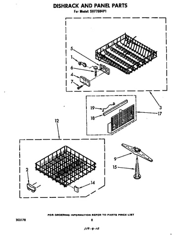 Dishrack and panel