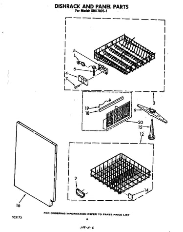 Dishrack and panel