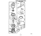 Whirlpool SHU70051 pump and motor diagram