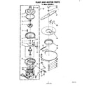 Whirlpool SHU70050 pump and motor diagram