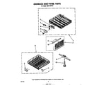 Whirlpool SHF7884P0 dishrack and panel diagram