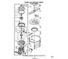 Whirlpool SHF5884P1 pump and motor diagram
