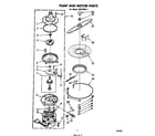 Whirlpool SHU70041 pump and motor diagram