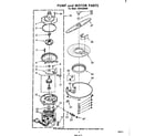 Whirlpool SHF5504W0 pump and motor diagram