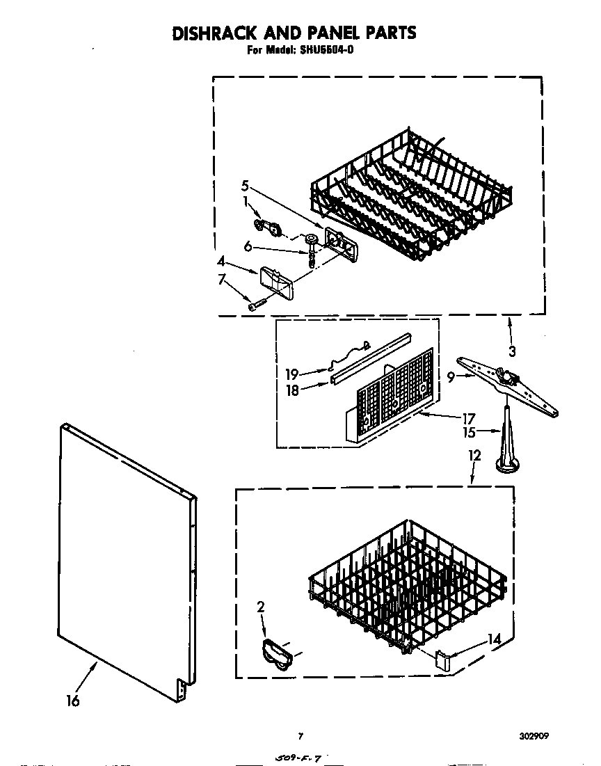 Dishrack and panel