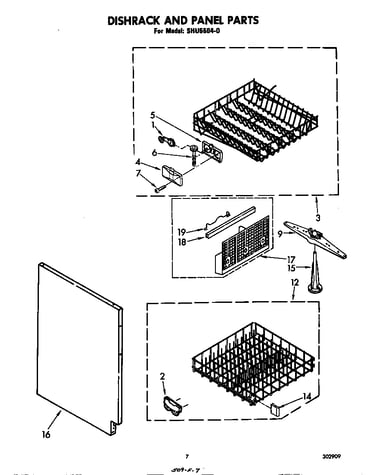 Dishrack and panel