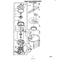 Whirlpool SHU80041 pump and motor diagram