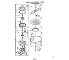 Whirlpool SHF5801W1 pump and motor diagram