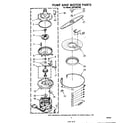 Whirlpool SHF3801W0 pump and motor diagram