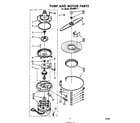 Whirlpool SHU40011 pump and motor diagram