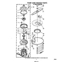 Whirlpool SHF5801W0 pump and motor diagram