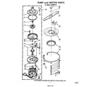Whirlpool SHU45010 pump and motor diagram