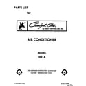 Whirlpool RE81A front cover diagram