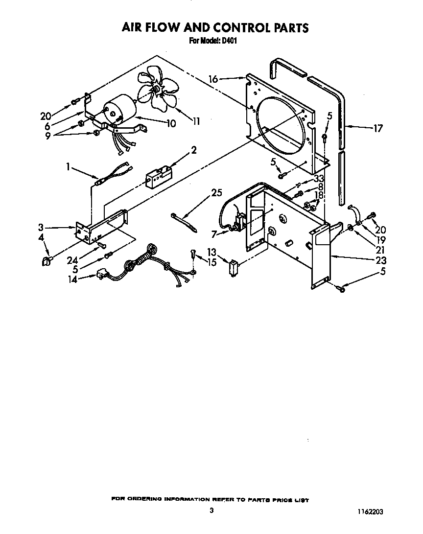 Air flow and control parts
