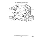 Whirlpool D400 air flow and control parts diagram