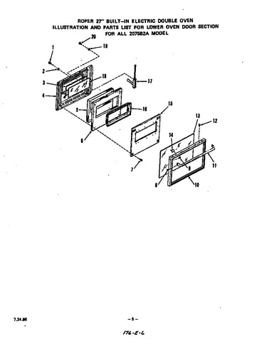 Lower oven door