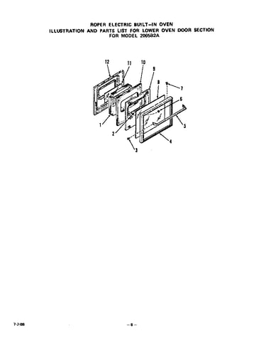 Lower oven door