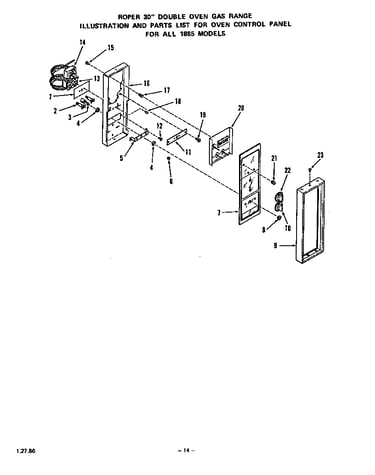 Oven control panel