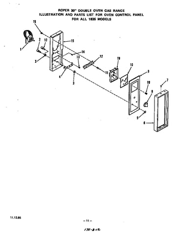 Oven control panel